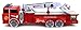 Fire Power Dept Childrens' Kid's Friction Toy Fire Truck for Ready To Run w/ 360 Rotating Extending Rescue Crane, Lights, Sounds