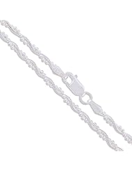 Sterling Silver Snake Chain w/ Ball Bead Strand 2mm Solid 925 Italy Necklace