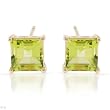 Earrings With 2.30ctw Genuine Peridots Beautifully Designed in 14K Yellow Gold Length 7mm