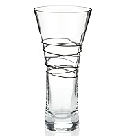 Black Lines Flared Large Vase