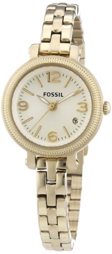 Fossil ES3194 - Reloj analógico de cuarzo para mujer, correa de acero inoxidable color dorado