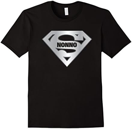 Men's Super Nonno T-Shirt, Tee Shirt Italian for Grandfather 2XL Black