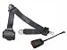 3-Point Retractable Lap & Shoulder Seat Belt, Black, with End Release Buckle