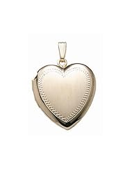 14K Gold Filled Heart Locket 1 inch x 1 inch