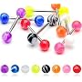 Lot 8 piercing langue acidul� et marbr� de biwi-shop