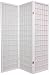 Beach Furniture White Colored Room Divider - 5ft. Japanese Privacy Portable Partition Wall - 3 Panel Screen
