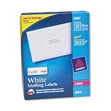 AVE5960 - White Laser Address Labels on Smooth Feed Sheets