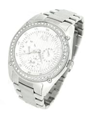 Armani Exchange Crystal Accents Silver Dial Womens watch #AX5030