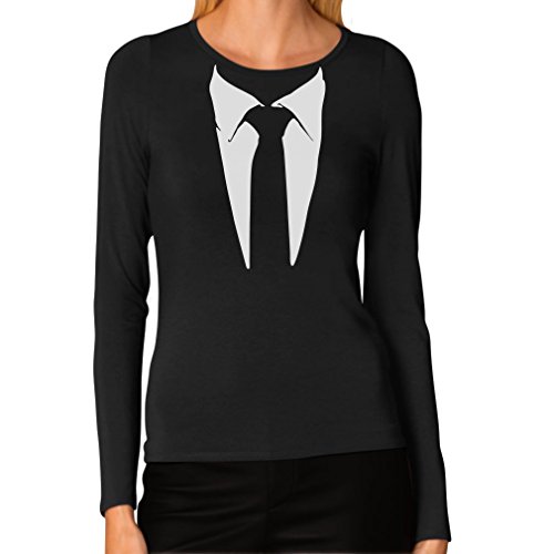 Printed Suit Tuxedo - Long Sleeve Tux Women's Tee-Shirt