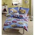 Kinderbettw�sche 135x200 Bagger 2-teilige Garnitur Feinbiber