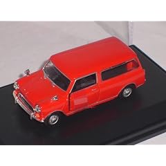 MINI COOPER UR ALT MODELL VAN ROT RED MIT SOCKEL UND VITRINE 1/43 MODELLAUTO MODELL AUTO