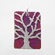Retangular Tree of Life Pendant in Sterling Silver and Patina, #9176