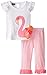 Mud Pie Baby Girls' Toddler Flamingo Tunic and Capri, Pink, 2T