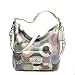 Coach Graphic Op Art Signature Sequin Kristin Shoulder Hobo Bag Purse Multi