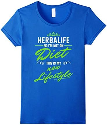 Women's herbalife no i'm not on diet this is my new lifestyle t shir Large Royal Blue
