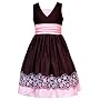 Rare Editions Girls PLUS Size BROWN PINK Floral Eyelet Border Special Occasion Party Dress