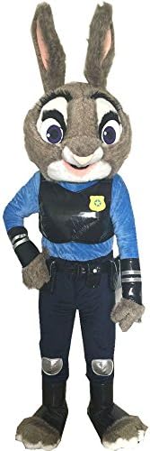 Judy Police Party Mascot Costume Adult Costume Fancy Dress Halloween Cosplay (One Size)