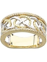 14K White/Yellow Gold Three-fold Marriage Gents Ring