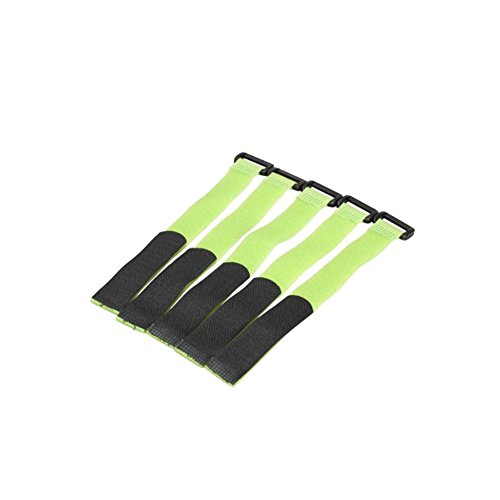 BLUBOON(TM) Velcro Strap Fastener for LiPo Battery of RC Aircraft Boat (5Pcs 27cm) (Green)