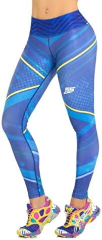 Blue Leggings Womens Yoga Pants Compression Tights