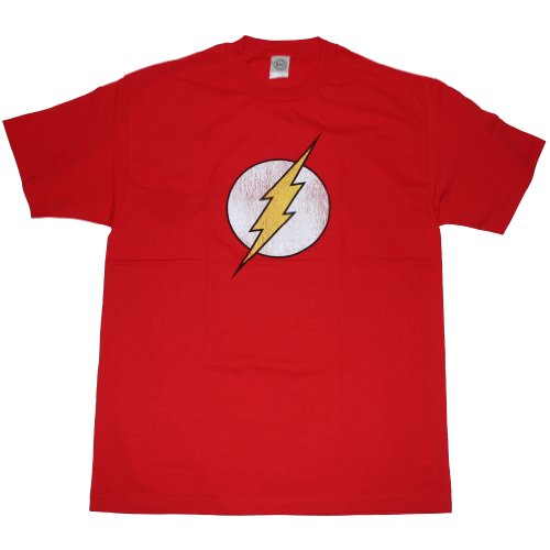  DC COMICS FLASH LOGO DISTRESSED MENS & YOUTH S/S TEE
