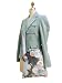 V2SL Zen Velvet Gray of Vela TESAGE tote bags, Style 2S, Soft Cotton KIMONO Print Velvet, Shoulder bags with Drawstring Closure Top, Image