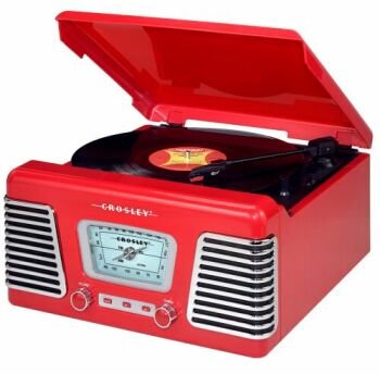 "Autorama" Turntable AM/FM Radio CR711 RED