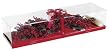 28" Red Berry 3 Candle Holder Centerpiece With Candles - Gift Boxed