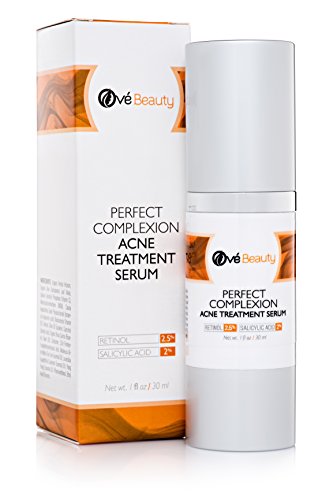Acne Treatment for Adults & Teens with Retinol, Salicylic Acid, Niacinamide, Vitamin C and Hyaluronic Acid -Skin Clearing, Anti aging, Cystic Pimple & Blemish Control