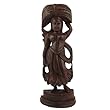 Wood Carving Women Statue Indian Artifacts 12.5 x 4 inches (wsculp063)