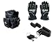 Autopearl Premium Quality Bike Accessories ( Combo Of Pro Biker Motorcycle Helmet Bag with Practical Pockets Water-resistant Shoulder Bag for Driving Riding Traveling Equipment. & Vemar 1 Pair of Full Hand Grip Gloves Premium Quality Bike Disc Brake Lock Disc Lock Posh Lock. (Black) RS.4766.00