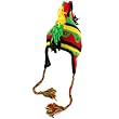 100% Wool Winter Nepal Mohawk Knit Fringe Fleece Lined Trapper Ski Cap Hat Rasta