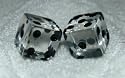 Rare Vintage Clear Transparent Lucite Dice Pair