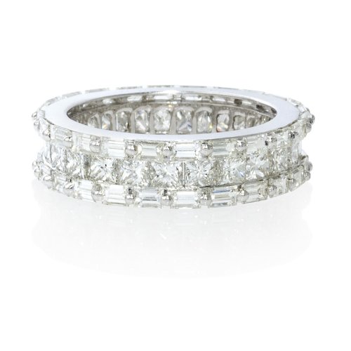 Diamond 18k White Gold Eternity Wedding Band 