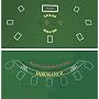 Da Vinci 2-Sided Texas Holdem & BLackjack Casino Felt Layout 36" x 72"
