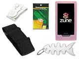 Search : TPA- Accessory Combo Kit for Microsoft Zune HD 16GB / 32GB Series: Includes Pink Durable Flexible Soft Silicone Skin Case, Premium Reusable LCD Screen Protector, Elastic Armband, Belt Clip, Fishbone Style Keychain