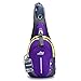 WOMHOPE® Portable Multi-functional Waterproof Unisex Outdoor Sports Chest Pack Bum Bag Sling Bag Hiking Daypacks Adjustable Strap Shoulder Backpack Cross Body Bag - Hiking,Biking,Running (Purple)
