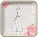 Antique Bridal Shower 7-inch Deep Dish Paper Plates 8 Per Pack