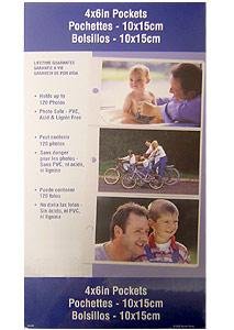 Genuine 3-up slip-in pocket refill pages for 4x6 prints by Holson-Burnes sold in 3's - 4x6