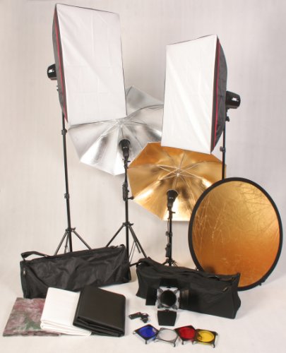 Complete JPZ 4 monolights strobes studio lighting system