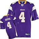 Brett Favre Jersey: Reebok Purple Replica #4 Minnesota Vikings Jersey - X-Large