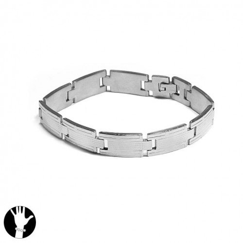 SG PARIS-BRACELET----HOMME-ACIER--22cm--FORME GEOMETRIQUE-FORME AUTRES
