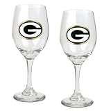 NFL Green Bay Packers 14-Ounce Wine Glass (Set of Two)