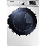Samsung DV56H9100EW 9.5 Cu. Ft. Front-Load Electric Steam Dryer with Dual Heaters, White