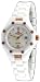 Oniss #ON8200-LRG7 Women's Rose Gold Trim White Ceramic Watch