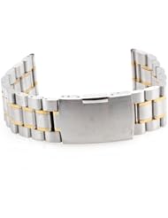 Men Women 22mm Silver Steel Watch Band Strap Bracelet Curved End High Quality