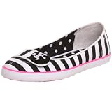 Betseyville Women's Baylee Skimmer,Black/White,7 M US