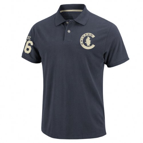 Chicago Cubs Cooperstown Bogee Polo Shirt by Majestic