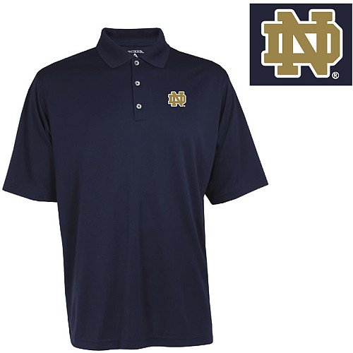 NCAA Men's Notre Dame Fighting Irish Exceed Desert Dry Lite Polo (Navy, Large)