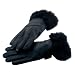 Leather Gloves, Rabbit Fur Trim